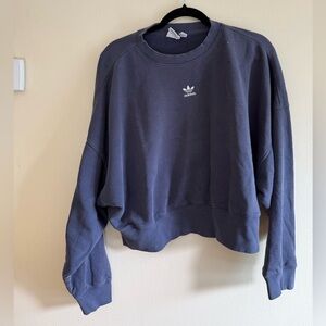 Adidas Women's Dark Blue Crewneck Sweatshirt